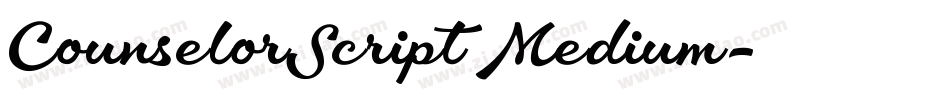 CounselorScript Medium字体转换